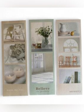 🌸3/$15🌸 Sage Green & Cream Aesthetic Sticker Set - 3pcs